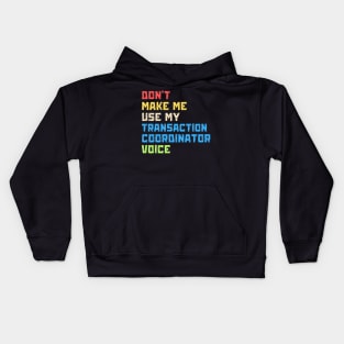 Transaction coordinator realtor training Kids Hoodie